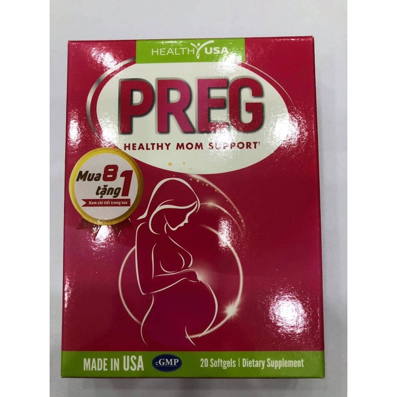 Preg healthy mom support - bổ sung DHA, EPA, vitamin, khoáng chất phụ nữ chuẩn bị mang thai, đang mang thai, cho con bú