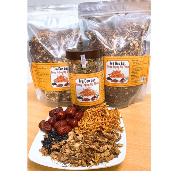 Trà Gạo Lứt Đông Trùng Hạ Thảo, Tăng Cường Hệ Miễn Dịch Hộp 500g - 1kg