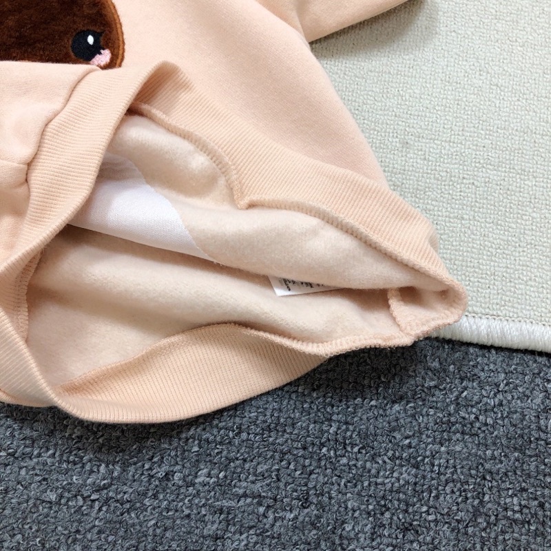 Áo phông dài tay bé gái HM 1-4 tuổi  Áo thun nỉ bông cotton xuất dư 0822