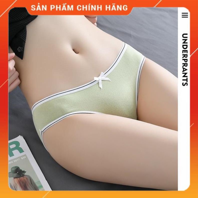 Quần Lót Nữ Cotton Kháng Khuẩn 100% Viền Nơ Giữ Xinh 032