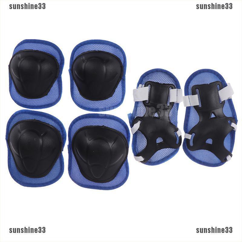 Bộ 6 Miếng Đệm Bảo Vệ Đầu Gối / Khuỷu Tay / Đầu Gối Cho Bé Khi Đạp Xe /