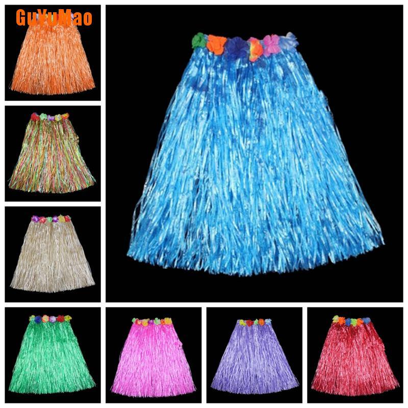 Chân Váy Hula Phong Cách Hawaii Kèm Phụ Kiện Hoa Trang Trí Cho Nữ