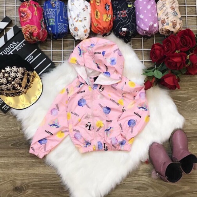 Áo khoác gió 2 lớp cho bé trai/ bé gái