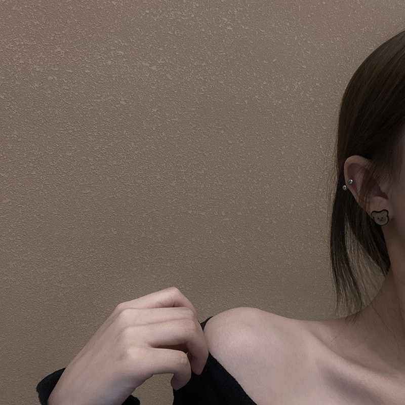 Khuyên Tai Hình Chú Gấu Xinh Xắn Đáng Yêu Phong Cách Hàn Quốc C16