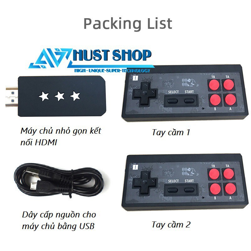 [CHÍNH HÃNG DATAFROG] Máy Chơi Game 4 Nút Y2-HDMI Không Dây 568 Games Cổ Điển Tay Cầm BlueTooth Không Delay