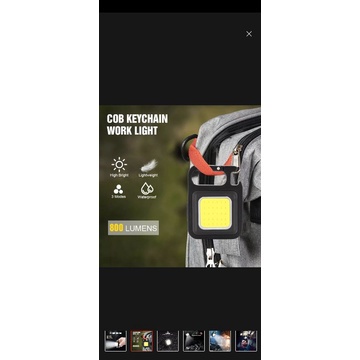 Đèn móc khoá mini COB 800 lumen siêu sáng, edc nhỏ gọn hỗ trợ cắm trại, du lịch, dự phòng