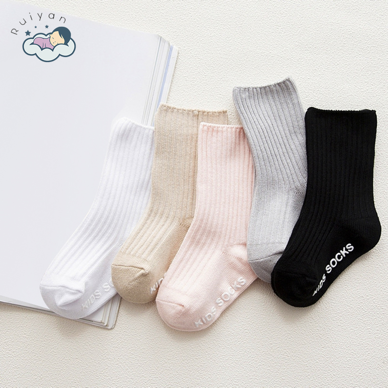 Vớ cotton họa tiết dễ thương đơn giản thiết kế sọc dành cho bé