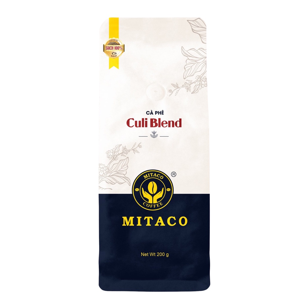 Cà phê Robusta Culi nguyên chất MITACO COFFEE (Gói 200g)