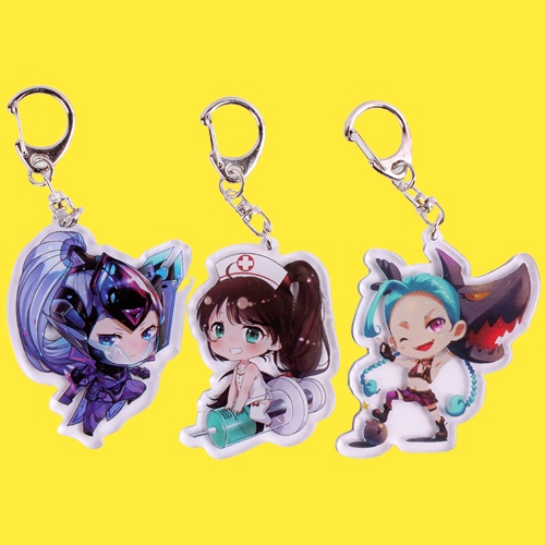 Móc khóa các tướng LOL Liên minh huyền thoại tốc chiến chibi dễ thương treo balo, cặp sách, chìa khóa
