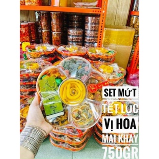 Set mứt tết hoa mai lục vị - hộp 750gram