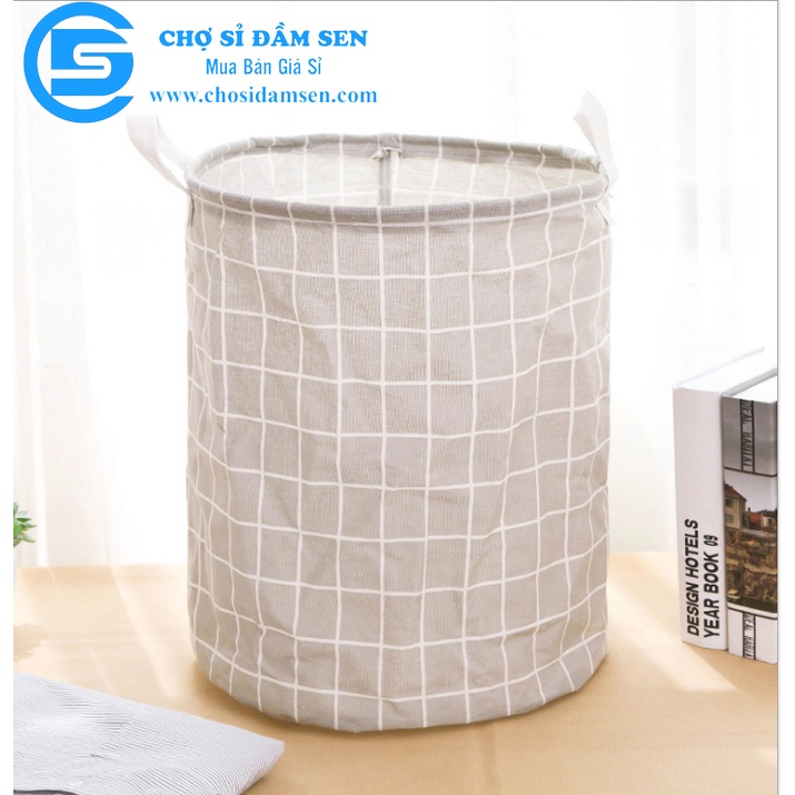 Giỏ vải, Sọt, Túi đựng quần áo chăn màn vải canvas không thấm nước G284-GioQAcaro