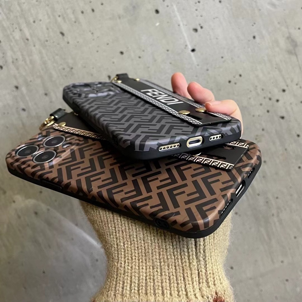 Ốp Điện Thoại Dẻo Họa Tiết Kẻ Sọc Kiểu Cổ Điển Kèm Vòng Đeo Tay Cho IPhone 14 13PRO 13PROMAX 12PRO 12PROMAX 11 PRO MAX XSMAX XS XR