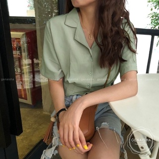 Áo Sơ Mi Ngắn Tay Phong Cách Hàn Quốc Dành Cho Nữ