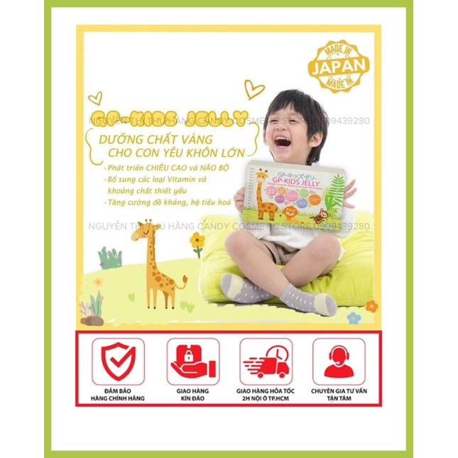 Thạch Tăng Chiều Cao GP-KIDS JELLY Nhật Bản - Hộp 30 Gói