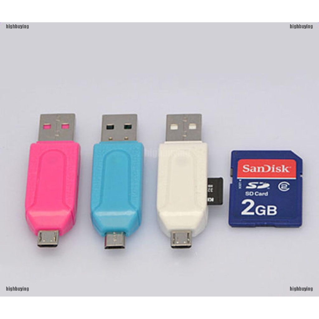 Đầu đọc thẻ nhớ Micro USB OTG TF / SD thích hợp cho văn phòng làm việc