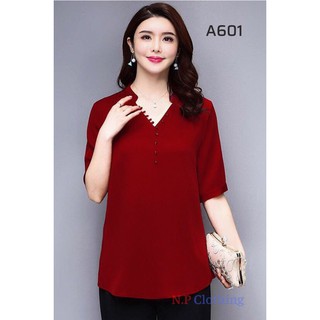 Áo kiểu cho mẹ, cho bà vổ V cách  kiểu hiện đại (áo trung niên)