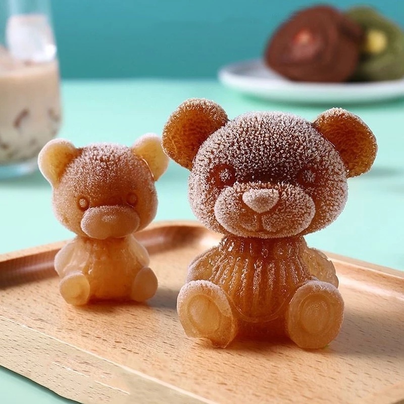 1 Khuôn Silicone Làm Kem Hình Gấu Có Thể Tái Sử Dụng
