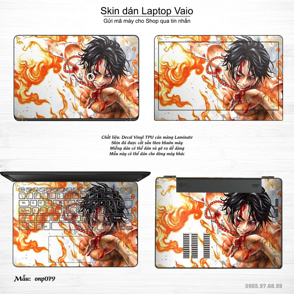 Skin dán Laptop Sony Vaio in hình One Piece _nhiều mẫu 6 (inbox mã máy cho Shop)