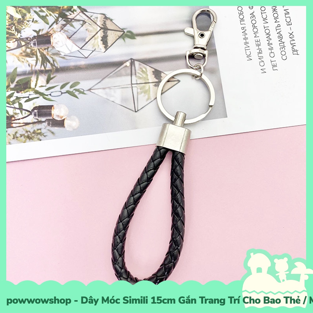 [Sẵn VN - Hỏa Tốc] Dây Móc Simili 15cm Gắn Trang Trí Cho Bao Thẻ / Móc Khoá Hoạ Tiết Vân Rồng Nhiều Màu