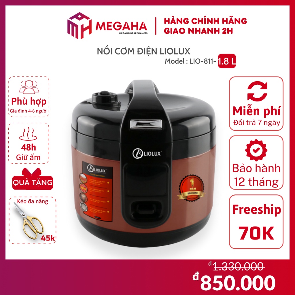 Nồi cơm điện 1.8L Liolux LIO-811 - MEGAHA