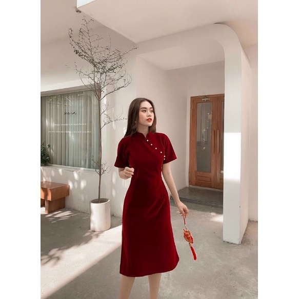 Sườn xám mặc Tết BT156