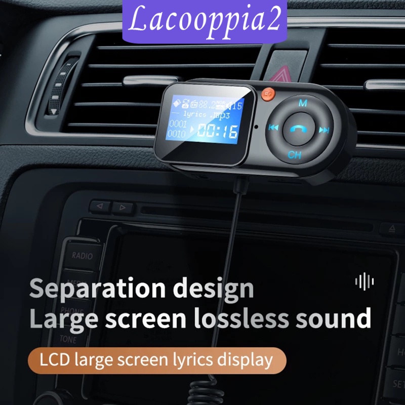 [LACOOPPIA2] 1.3&quot; Car Bluetooth Car FM Transmitter Radio MP3 Player 2 USB Charger Adapter