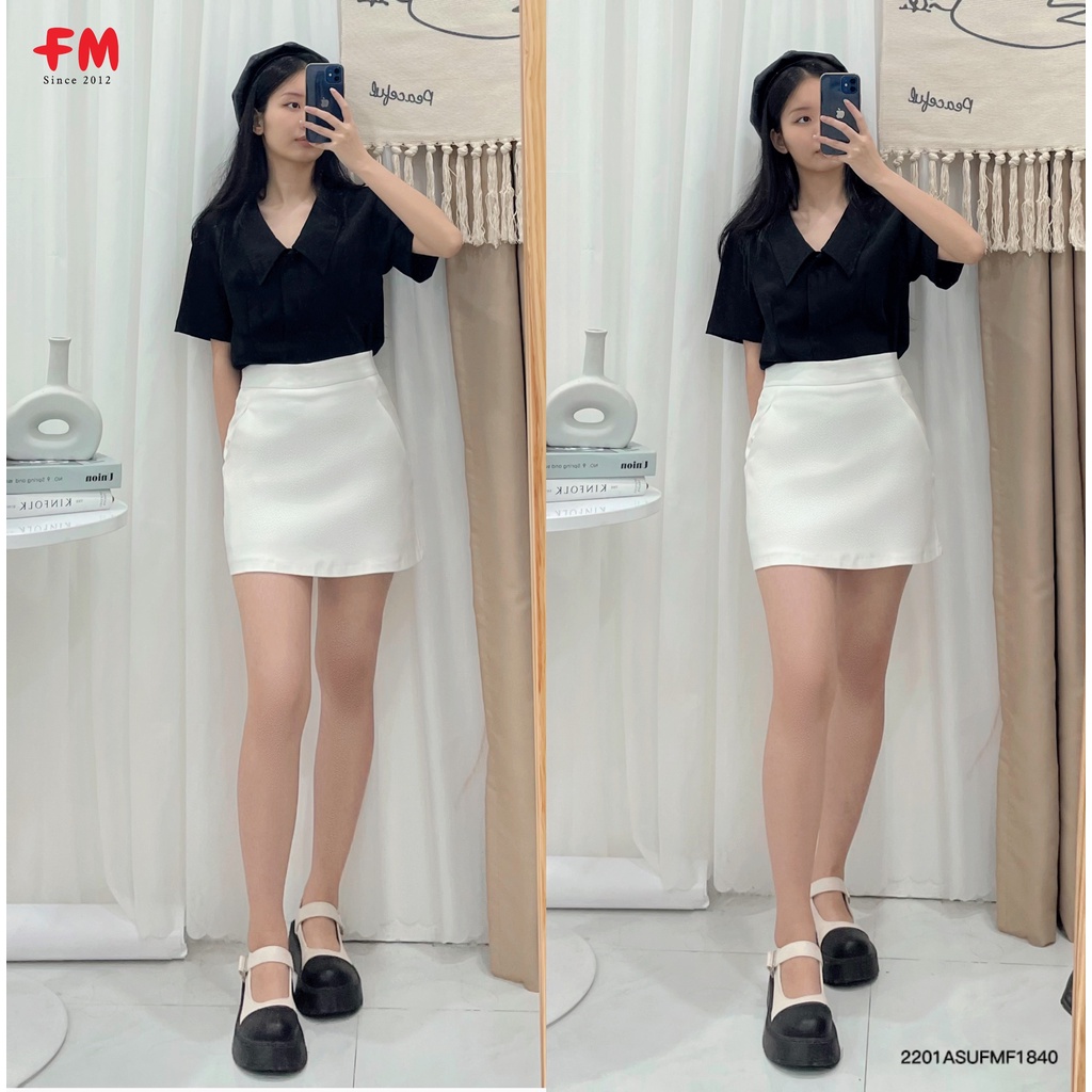 Áo kiểu nữ FM Style tay phồng cổ viền thời trang Hàn Quốc thanh lịch nữ tính I Fm Style Online 220118410