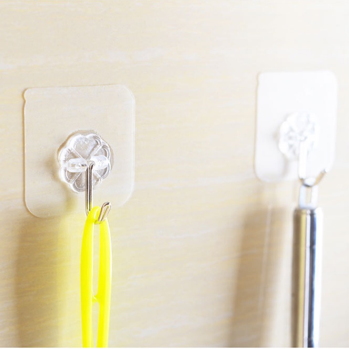 Set 5-30 Móc Dán Tường Trong Suốt Tiện Dụng Cho Nhà Bếp/Phòng Tắm