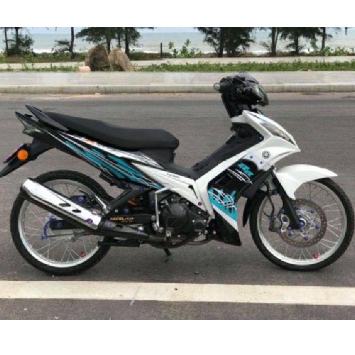 Tem exciter 2010 trắng xanh đen