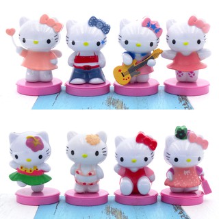 Bộ 8 Tượng Hello Kitty Trang Trí Bánh Kem