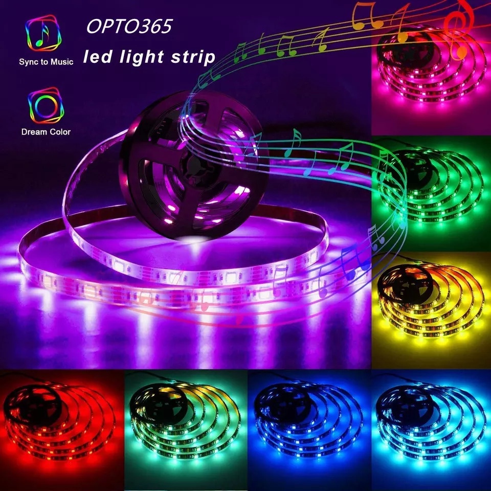 ĐÈN LED DÂY RGB CẢM BIẾN ÂM THANH 16 TRIỆU MÀU CHUYÊN DECOR PHÒNG