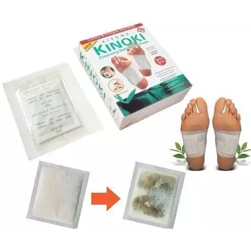 Kinoki NHẬT BẢN 100% - BỘ 100 Miếng dán chân - giải độc gan - nội tiết tố - dán ở gan bàn chân có thể hút hết chất độc