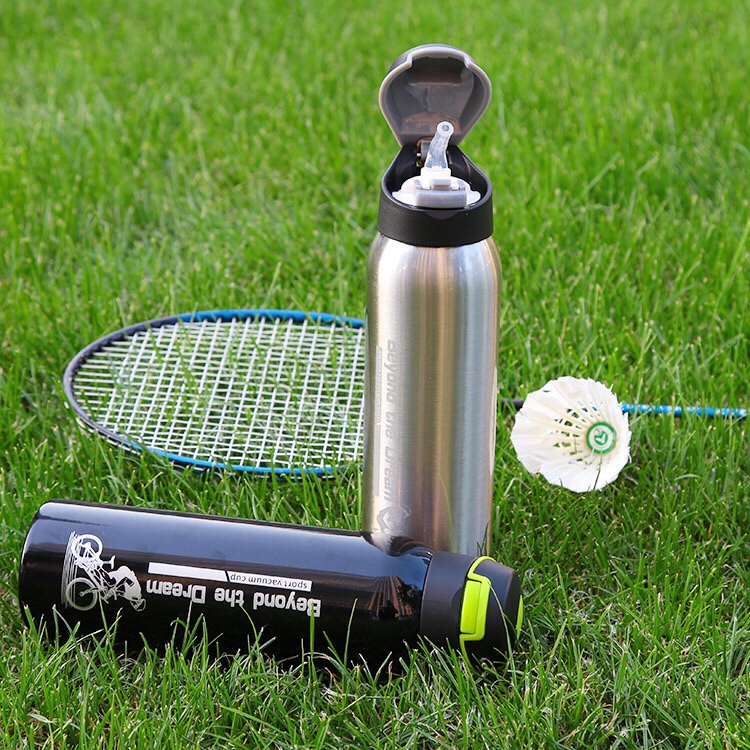 Bình Nước Xe Đạp Thể Thao 500ml, Chai Nước Tập Gym Inox304 Loại 1 Phù Hợp 4 Mùa, Giá Đỡ Bình Nước Xe Đạp
