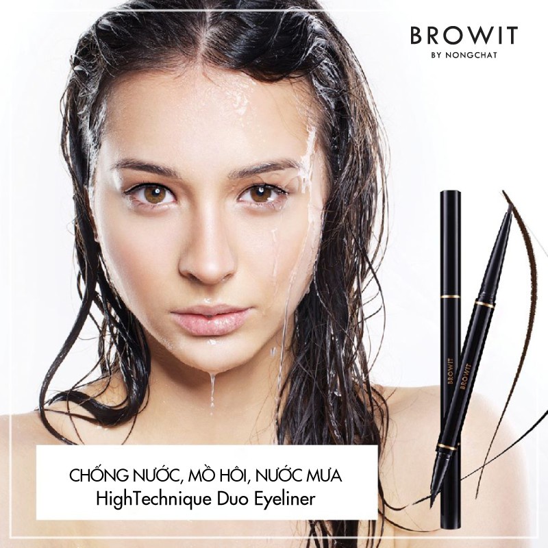 Bút kẻ mắt Browit Nongchat hai đầu HighTechnique Duo Eyeliner 0.14g