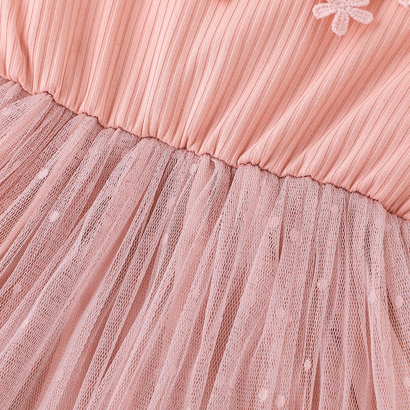Váy Bé Gái Đầm Công Chúa Sát Nách Màu Hồng Thời Trang Mùa Hè Cho Bé Gái 4-7 Tuổi