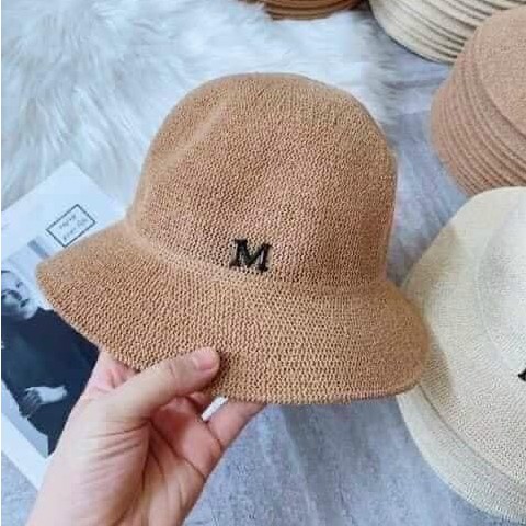 Mũ Cói Chữ M Thời Trang Phong Cách Hàn Quốc
