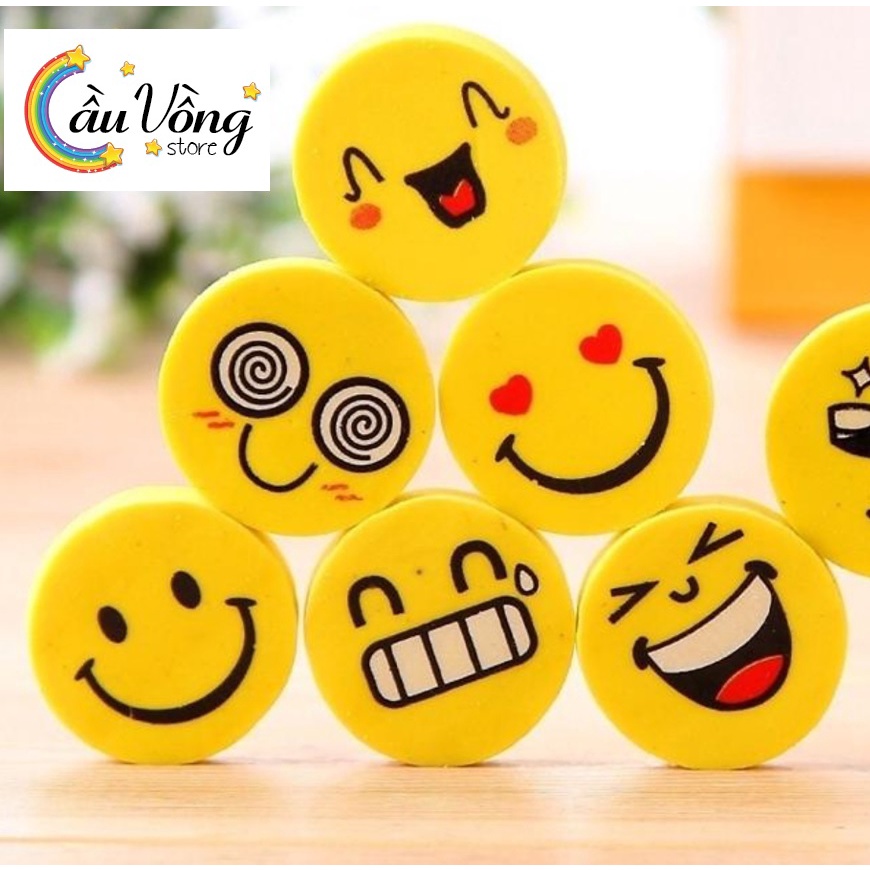 [Mã LIFE20KALL giảm 10% đơn 50K] [COMBO 4 IN 1] Bộ cục tẩy hình EMOJI cực dễ thương - Cục gôm tẩy bút chì cho bé