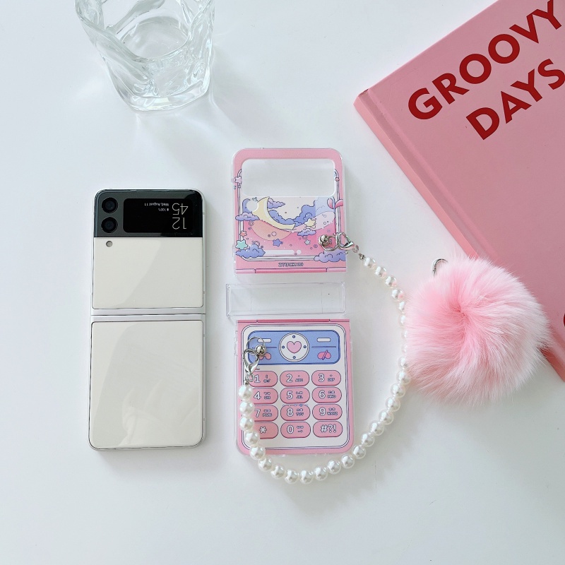 Ốp Điện Thoại Chống Sốc Gấp 4 Khúc Họa Tiết Hoa Tulip Cho Samsung Galaxy Z Flip 3