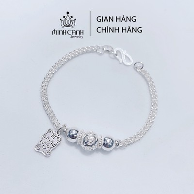 Lắc Bạc Trẻ Em Bi Kim Tiền Mix Charm Hổ Minh Canh Jewelry