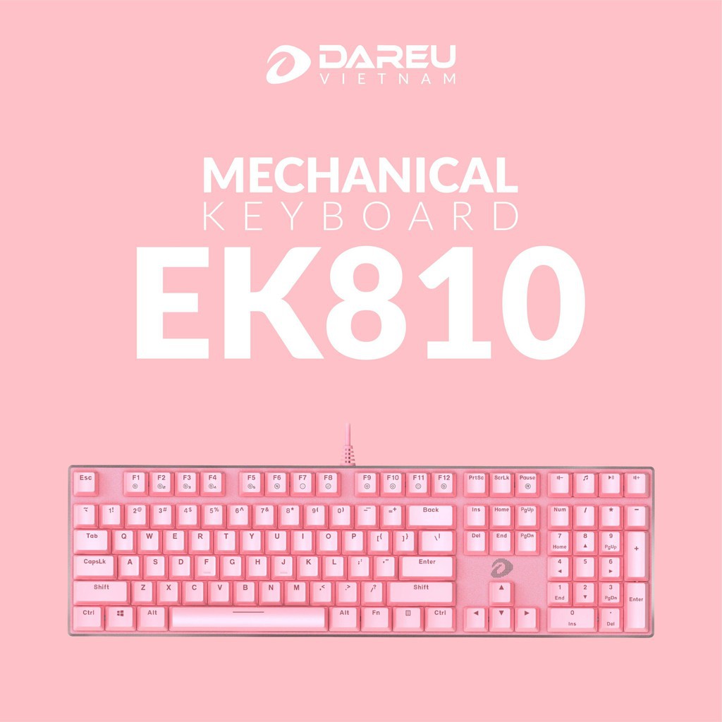 Bàn phím cơ Gaming DAREU EK810 104KEY-Bảo hành 24 T