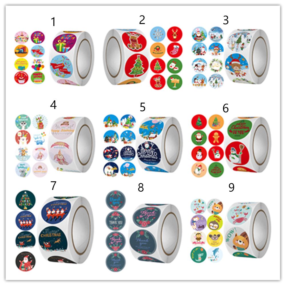 Nhãn Dán Trang Trí Hộp Quà Giáng Sinh/Tiệc Cưới In Chữ Thank You Handmade