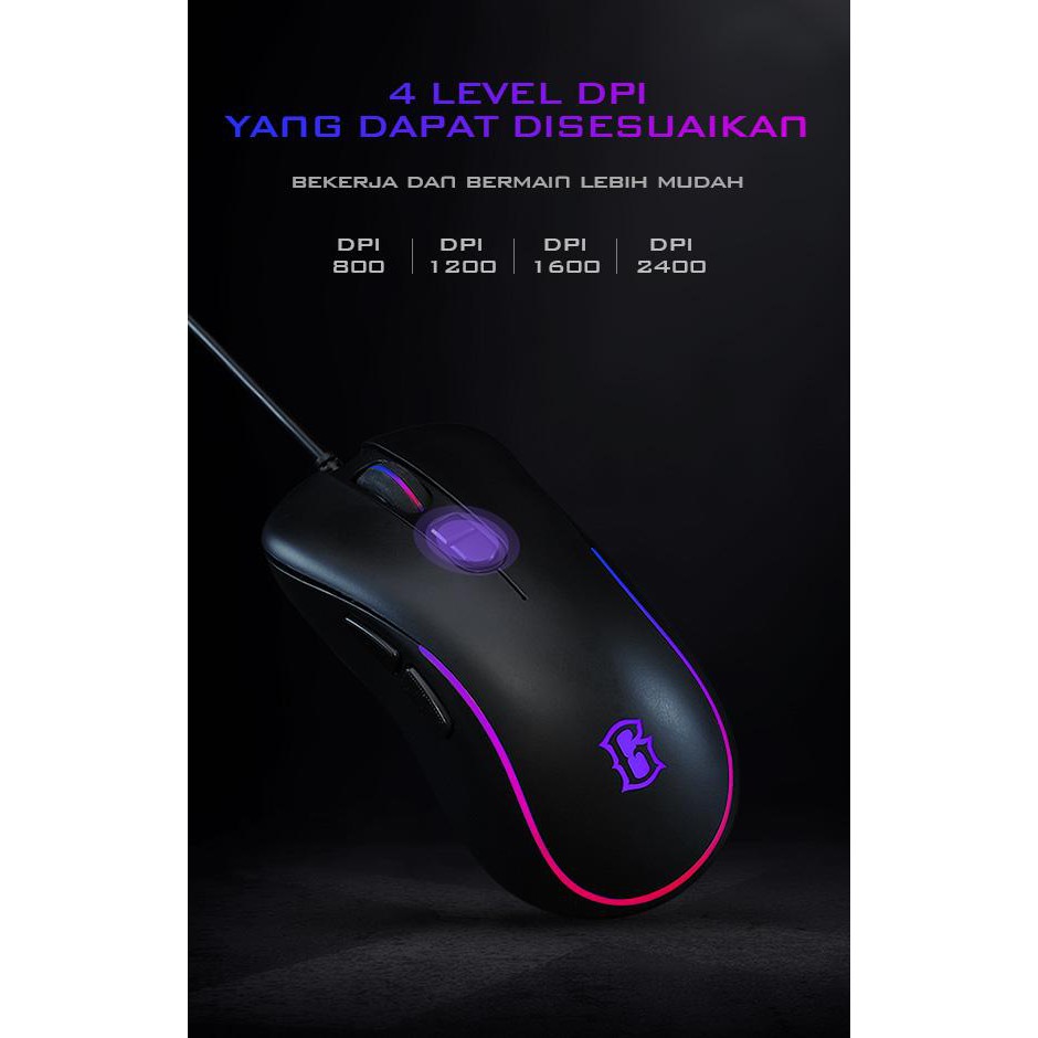 Chuột Chơi Game Gm1000 2400dpi | BigBuy360 - bigbuy360.vn