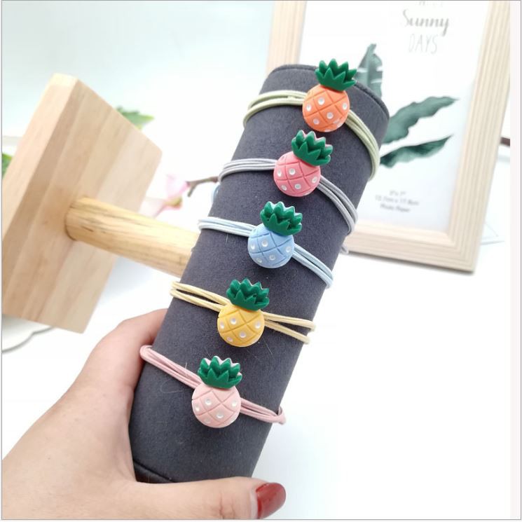 Set 5 đây buộc tóc hình quả dứa nhiều màu