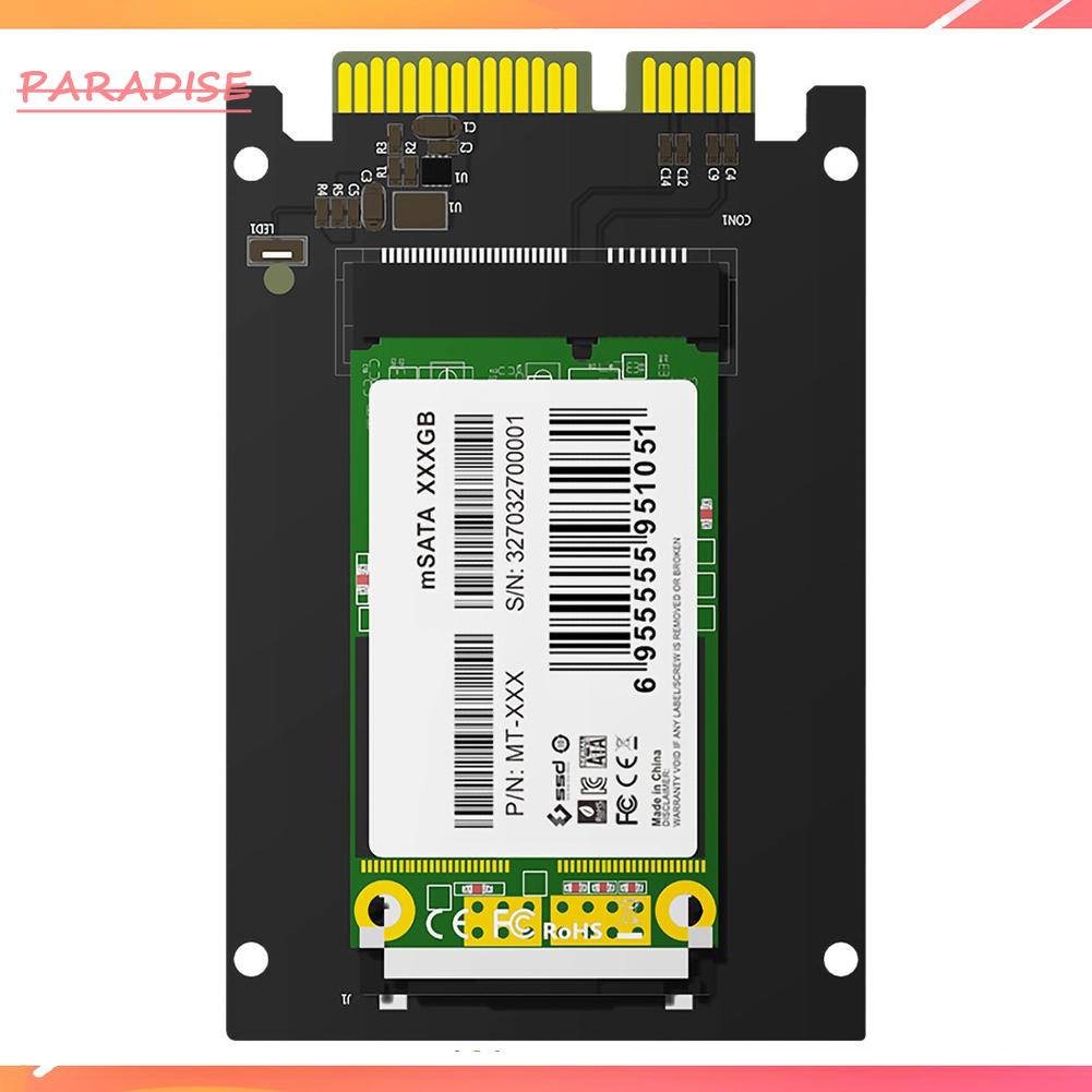 Paradise1 KT041 mSATA to SATA 3.0 Converter Card Desktop 51 X 30mm SSD Adapter Module