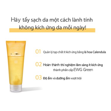 Sữa rửa mặt tạo bọt dưỡng ẩm cho da Aprilskin Real Calendula Foam Cleanser 200ml