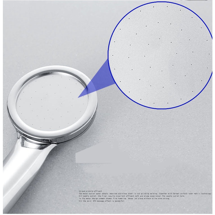 Tay sen, vòi sen nhựa ABS cao cấp mạ Crom sáng bóng kiểu dáng tròn mỏng