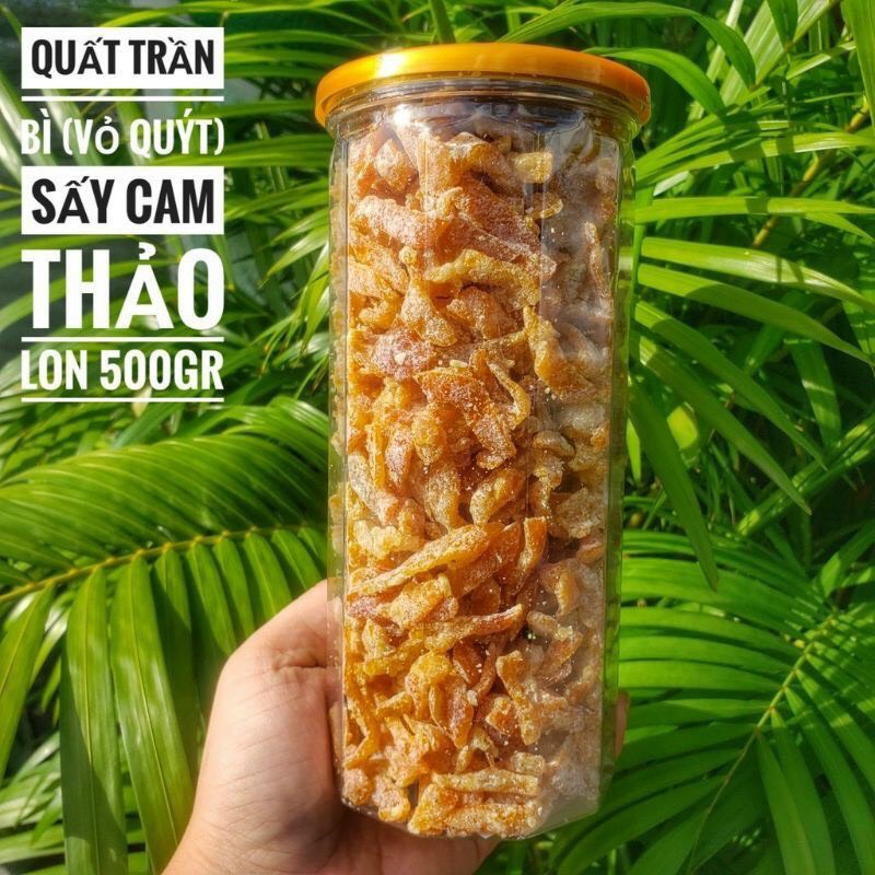 Quất Trần Bì (Vỏ Quýt) Sấy Cam Thảo Lon 500Gr