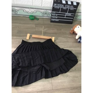 chân váy dập ly dáng ngắn BY