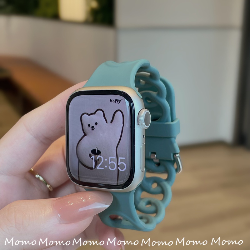 Dây Đeo Silicon Mềm Cho Đồng Hồ Thông Minh Smart Watch Series 7 6 5 4 3 2 45mm 41mm 44mm 38mm 42mm