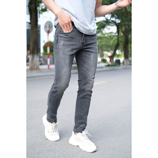 Quần jean nam ống đứng cao cấp H90 màu chì chất bò co giãn J071